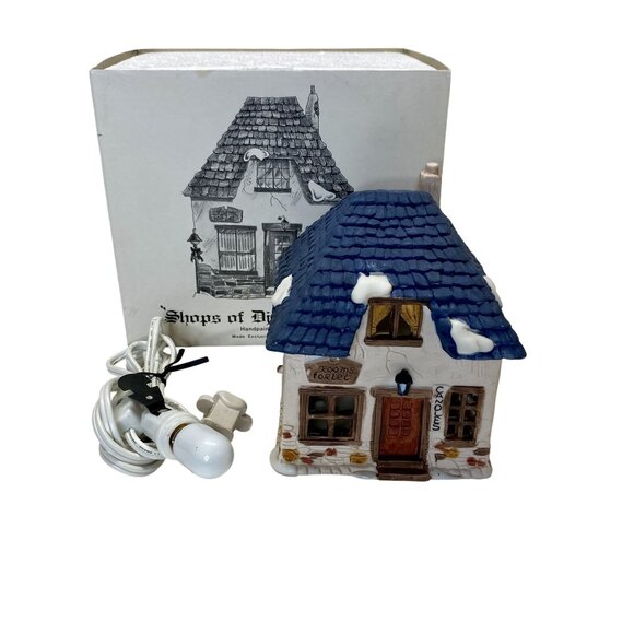 Shops Of Dickens Village Porcelain Lighted House "Rooms For Let" Christmas - Picture 4 of 7